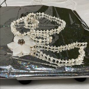 Elegant White Pearl Necklace.